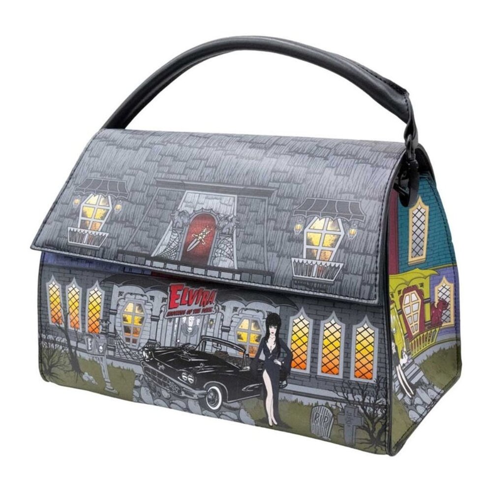 Elvira Haunted House Doctor's Bag Purse Officially LIcensed Vegan Leather NWT